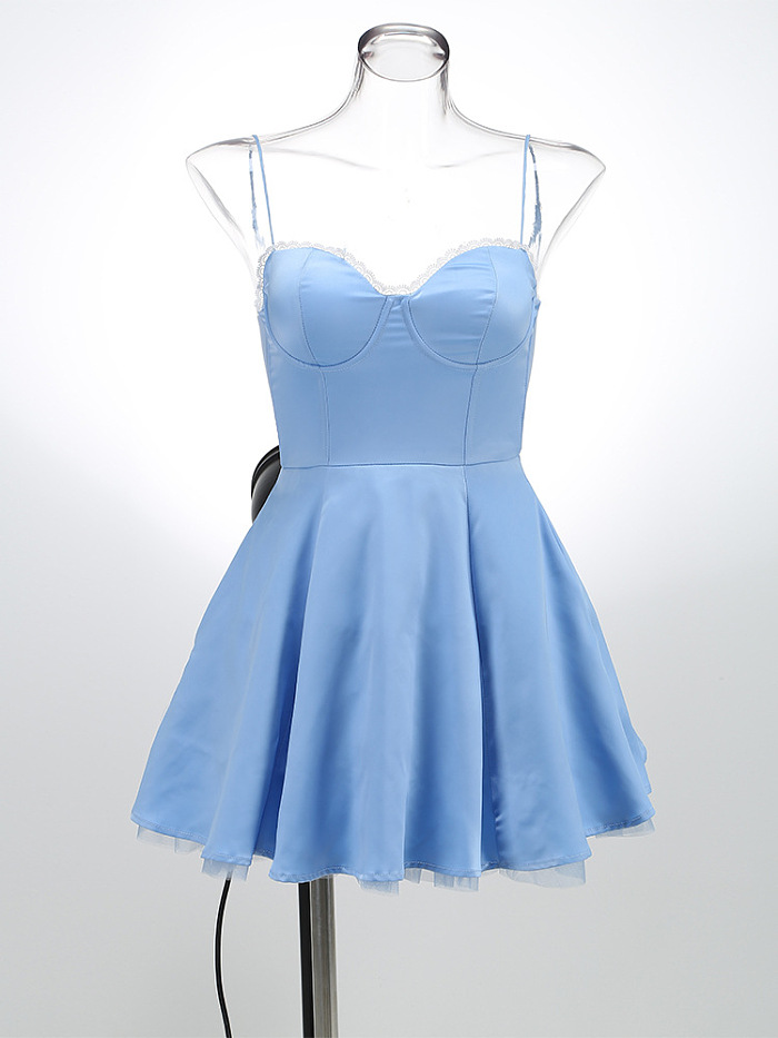SUPER WHOLESALE | Spaghetti Strap Strapless Puffy Dress
