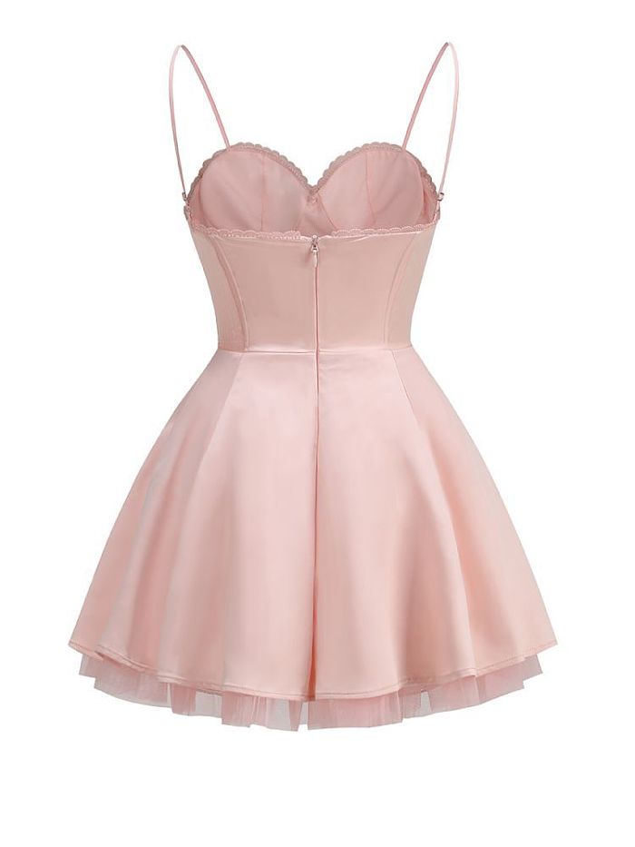 SUPER WHOLESALE | Spaghetti Strap Strapless Puffy Dress