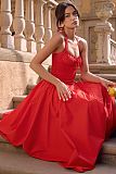 SUPER WHOLESALE |Halter Neck Floral Maxi Dress