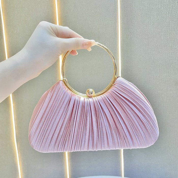 SUPER WHOLESALE|  Shell-Shaped Textured Fabric Handbag