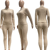 SUPER WHOLESALE | Knitted Slim-Fit Casual Set