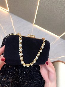 SUPER WHOLESALE|  Clasp Rhinestone Handbag