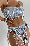 SUPER WHOLESALE | Sequins Fringe Swimwear