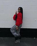 SUPER WHOLESALE | Utility Silver-Foil Multi-Pocket Denim Pants