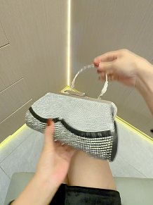 SUPER WHOLESALE|  Trendy Sparkling Rhinestone Handbag