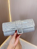 SUPER WHOLESALE|  Crystal Double-Handle Clutch Bag