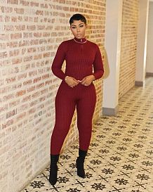 SUPER WHOLESALE | Knitted Slim-Fit Casual Set