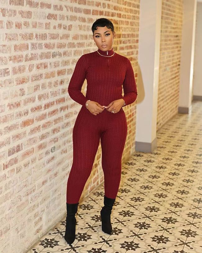 SUPER WHOLESALE | Knitted Slim-Fit Casual Set