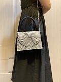 SUPER WHOLESALE|  Bowknot Rhinestone Decorated Handbag
