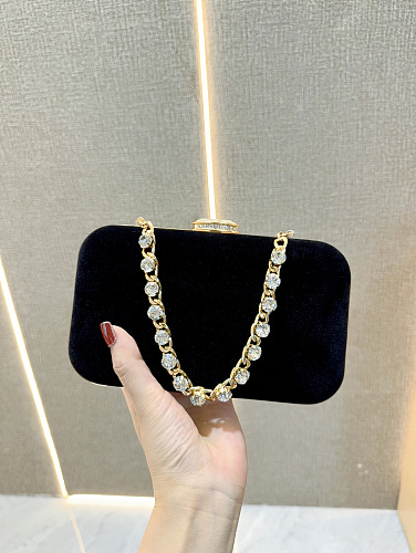 SUPER WHOLESALE|  Clasp Rhinestone Handbag