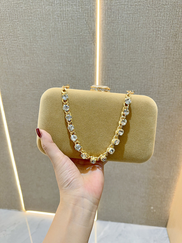 SUPER WHOLESALE|  Clasp Rhinestone Handbag