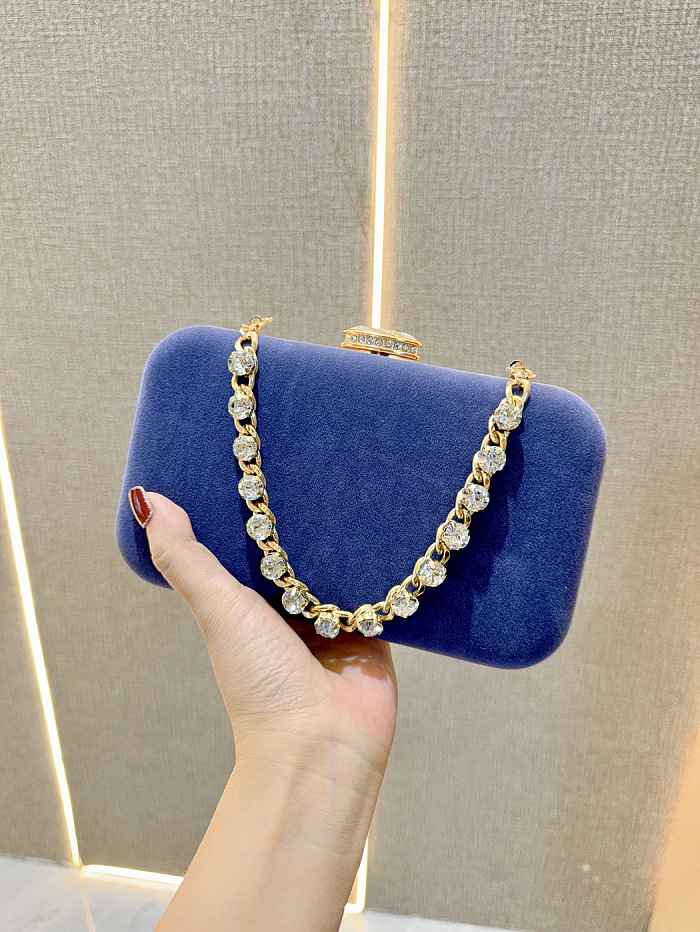 SUPER WHOLESALE|  Clasp Rhinestone Handbag
