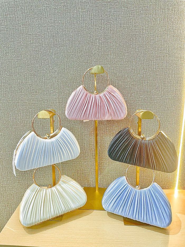 SUPER WHOLESALE|  Shell-Shaped Textured Fabric Handbag