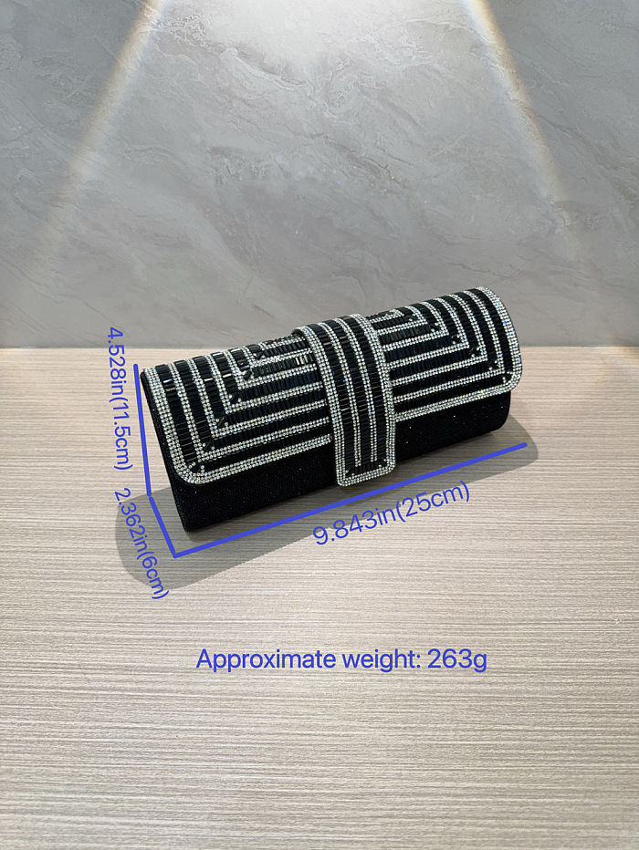 SUPER WHOLESALE|  Crystal Double-Handle Clutch Bag