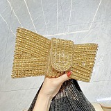 SUPER WHOLESALE|  Bowknot-Shaped Rhinestone Handbag