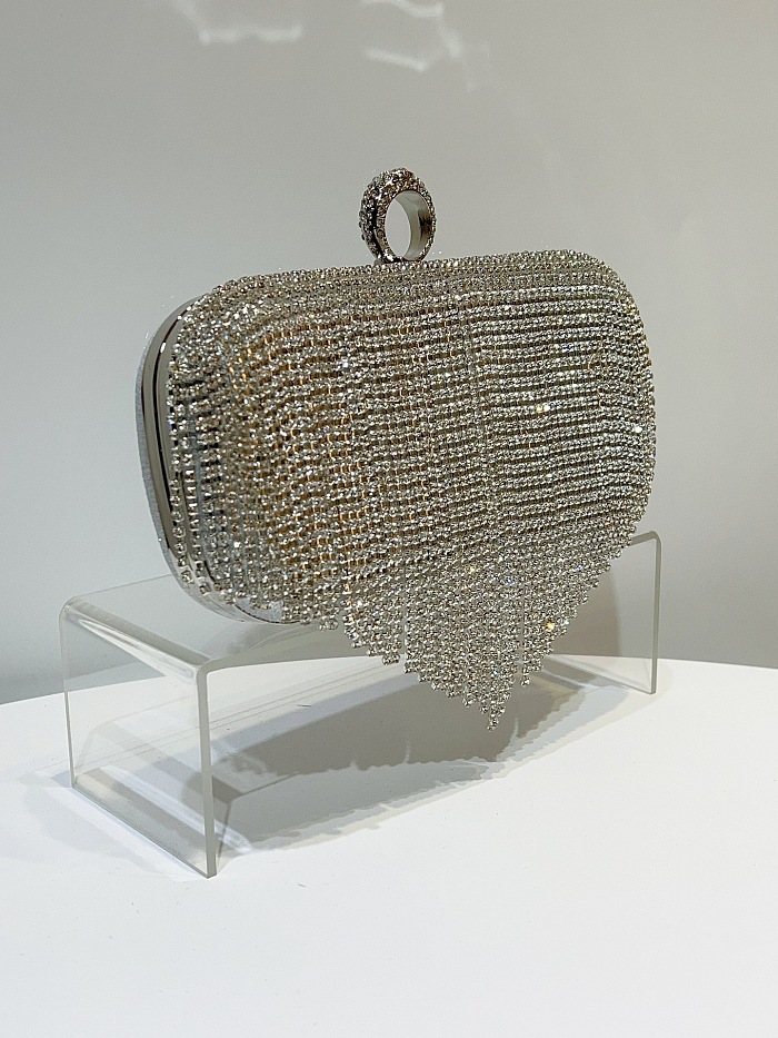 SUPER WHOLESALE|  Tassel Rhinestone Crossbody Bag