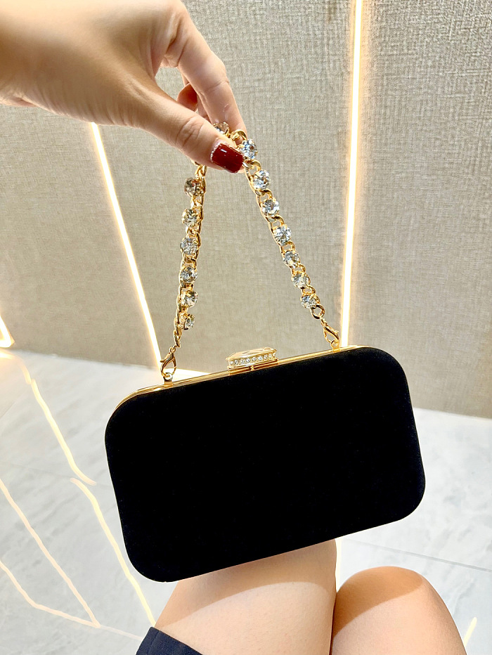 SUPER WHOLESALE|  Clasp Rhinestone Handbag
