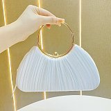 SUPER WHOLESALE|  Shell-Shaped Textured Fabric Handbag