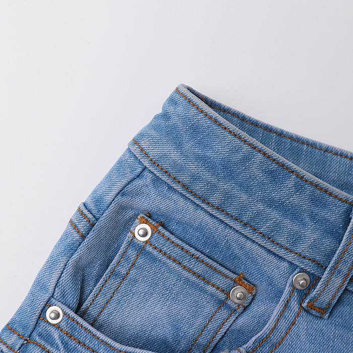 SUPER WHOLESALE | Ruffled Patchwork Denim Mini Skirt