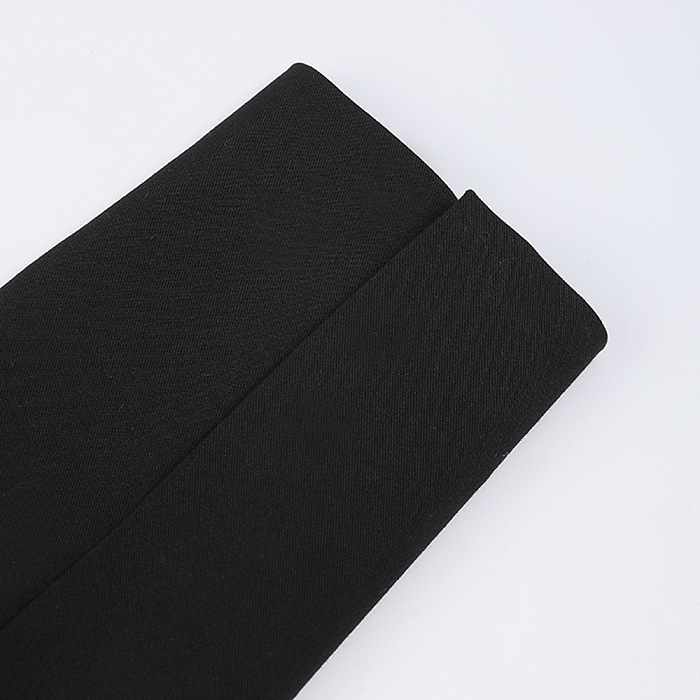 SUPER WHOLESALE | Contrast Color Ruffled Blazer And High-Waist Straight Pants Set
