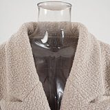 SUPER WHOLESALE | Woolen Double-Breasted Waist-Cinching Long Coat