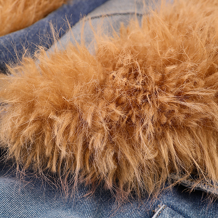 SUPER WHOLESALE | Detachable Fur Collar Over-Knee Coat