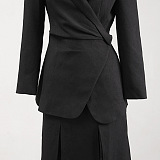 SUPER WHOLESALE | Waist-Cinching Blazer With Split Skirt