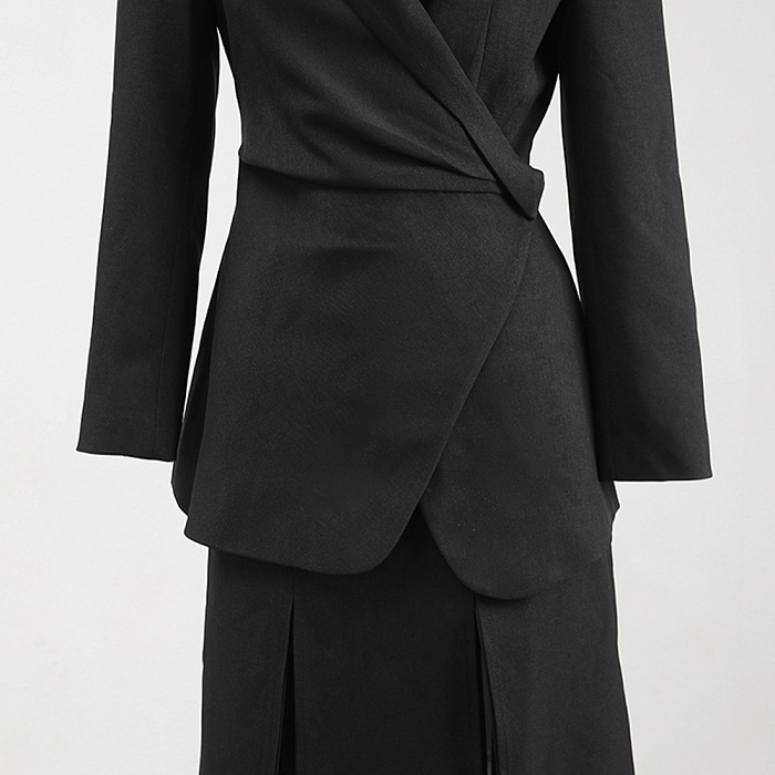 SUPER WHOLESALE | Waist-Cinching Blazer With Split Skirt