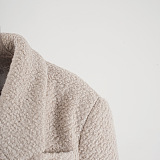 SUPER WHOLESALE | Woolen Double-Breasted Waist-Cinching Long Coat