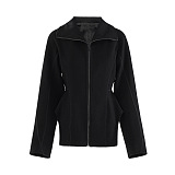 SUPER WHOLESALE | Tailored Waist Zip-Up Jacket