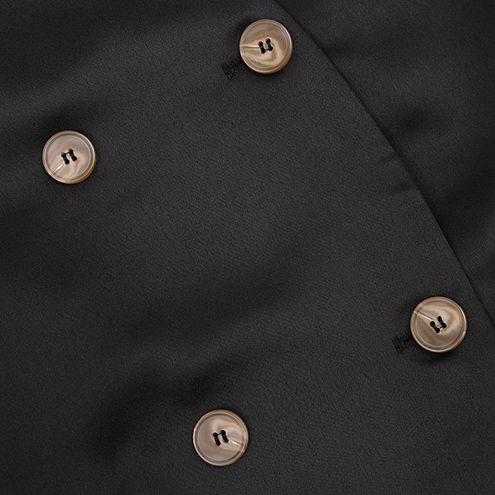 SUPER WHOLESALE | V-Neck Double-Breasted Belted Waist Blazer With Skirt