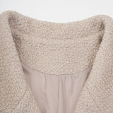 SUPER WHOLESALE | Woolen Double-Breasted Waist-Cinching Long Coat