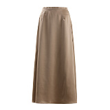 SUPER WHOLESALE | V-Neck Double-Breasted Belted Waist Blazer With Skirt