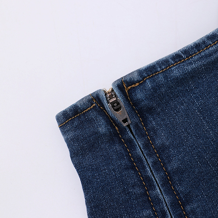 SUPER WHOLESALE | Bowknot High-Waist Denim Pencil Skirt
