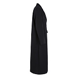 SUPER WHOLESALE | Blazer Collar Long Coat