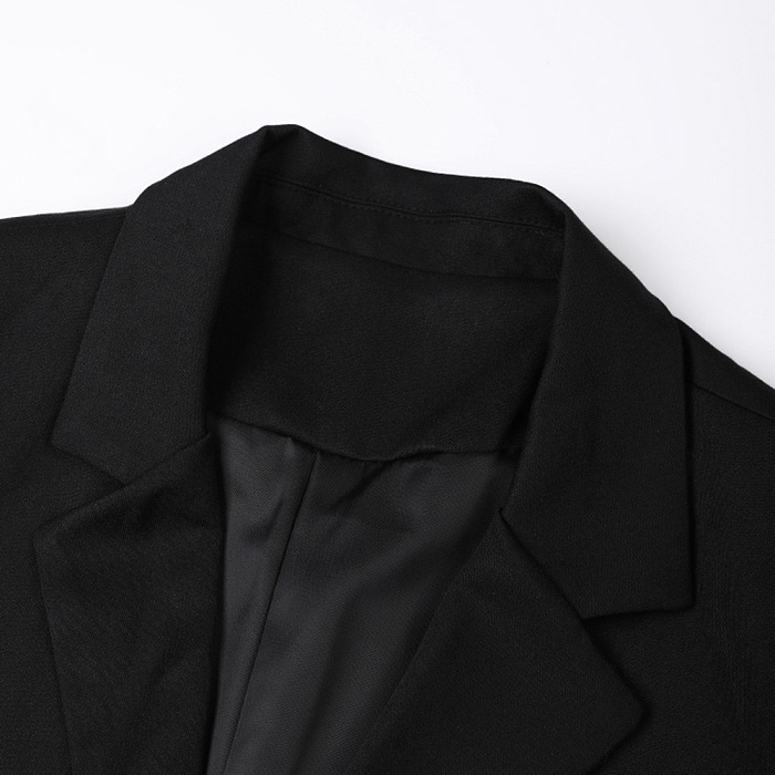 SUPER WHOLESALE | Blazer Collar Long Coat