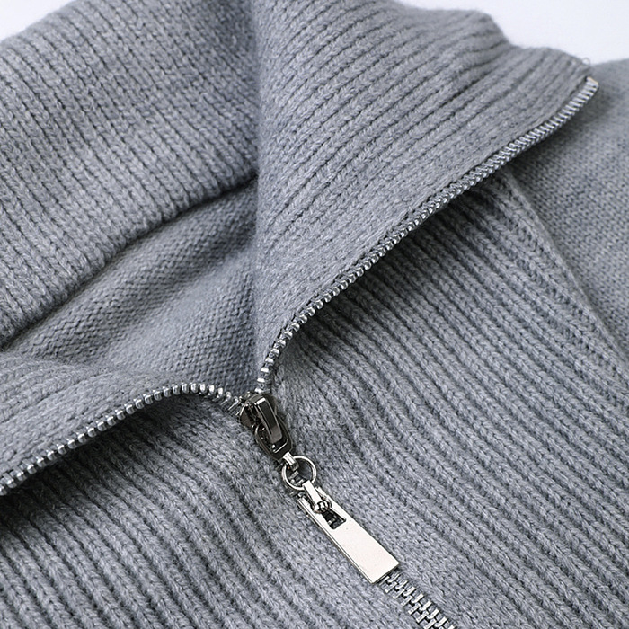 SUPER WHOLESALE | Dual-Zipper Sweater