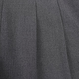 SUPER WHOLESALE | Contrast Color Ruffled Blazer And High-Waist Straight Pants Set