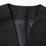 SUPER WHOLESALE | Puff-Sleeve Patchwork Blazer Dress