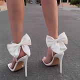 SUPER WHOLESALE | Bowknot Unique Stiletto Ankle-Strap High-Heel Sandals