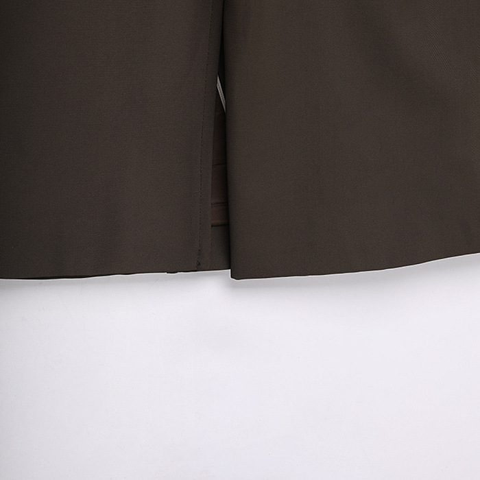 SUPER WHOLESALE | Contrast Double-Breasted Patchwork Trench Coat