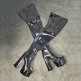 SUPER WHOLESALE | Patent Leather High-Heel Knee-High Boots