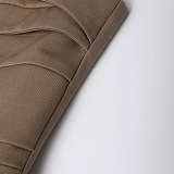SUPER WHOLESALE | Ruched Asymmetric Strapless Top And Skirt
