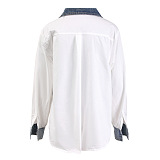 SUPER WHOLESALE | Patchwork Denim Shirt