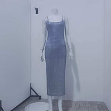 SUPER WHOLESALE | Spaghetti Strap Maxi Bling Bling Dress