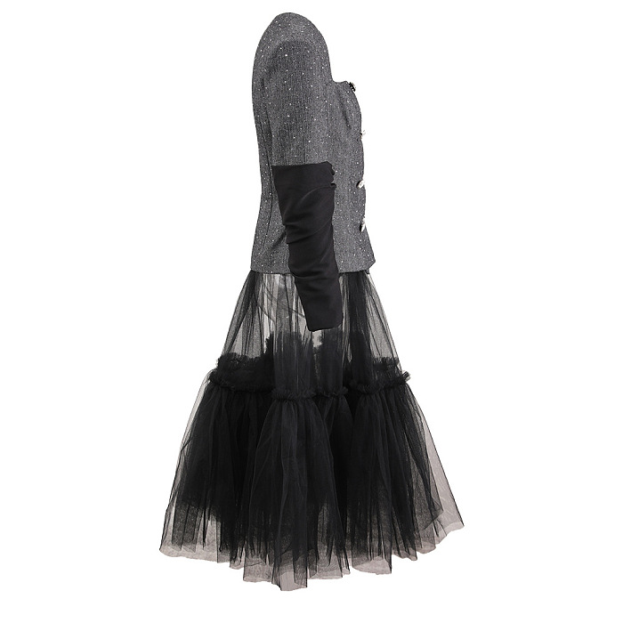SUPER WHOLESALE | Patchwork Mesh Skirt Set