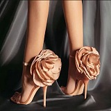 SUPER WHOLESALE | Satin Floral Strap Stiletto High-Heel Sandals