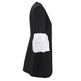 SUPER WHOLESALE | Puff-Sleeve Patchwork Blazer Dress