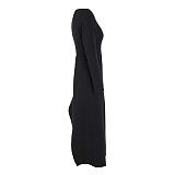 SUPER WHOLESALE | Asymmetric Waist-Cinching Elegant Long Dress