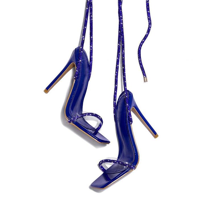 SUPER WHOLESALE | Slimming Strap Stiletto Roman Open-Toe Sandals